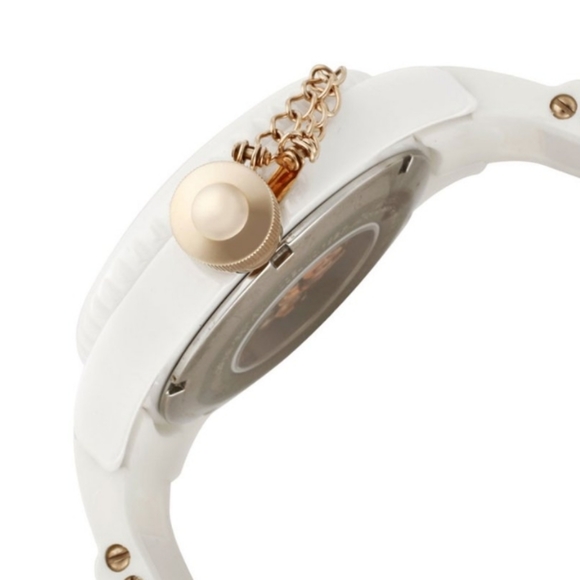 Invicta Women's 1827 Russian Diver Lefty White Ceramic Rose Gold Skeleton Watch - Picture 4 of 12